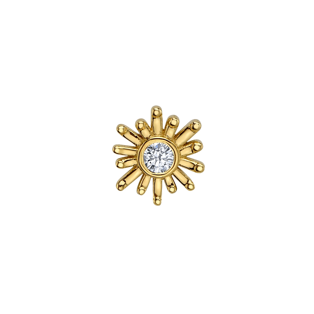 Sunray 6mm — 14k Yellow Gold — BVLA piercing jewellery