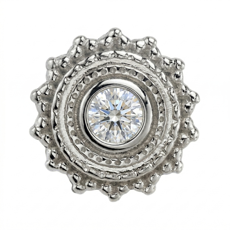 Afghan 6mm — 14k White Gold — BVLA piercing jewellery