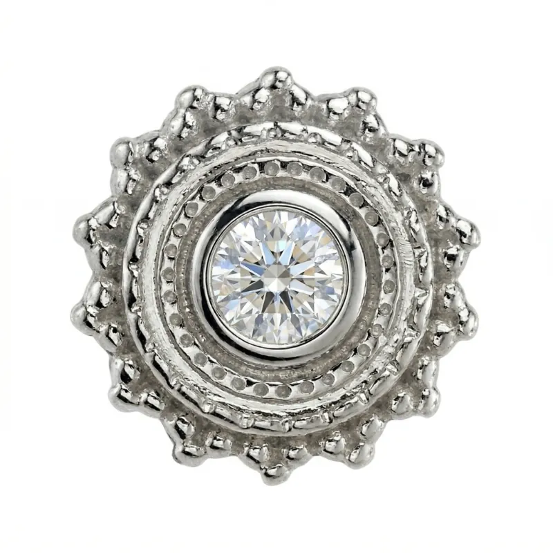 Afghan 6mm — 14k White Gold — BVLA piercing jewellery
