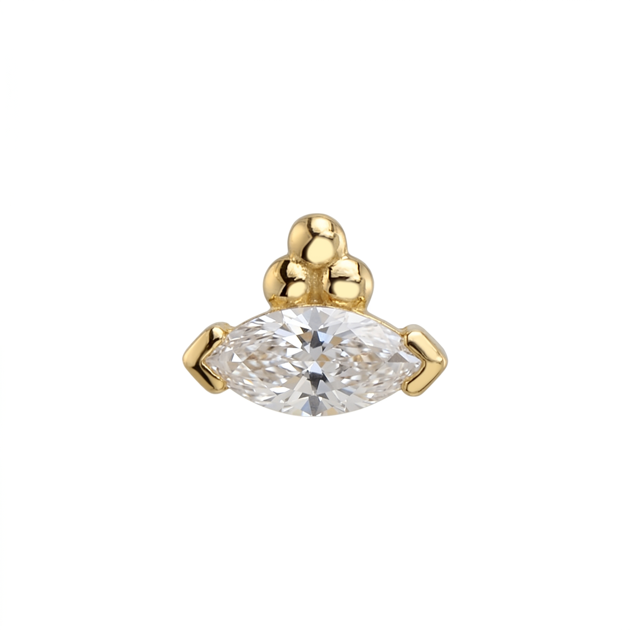 Marquise Tribead — 14k Yellow Gold — BVLA piercing jewellery