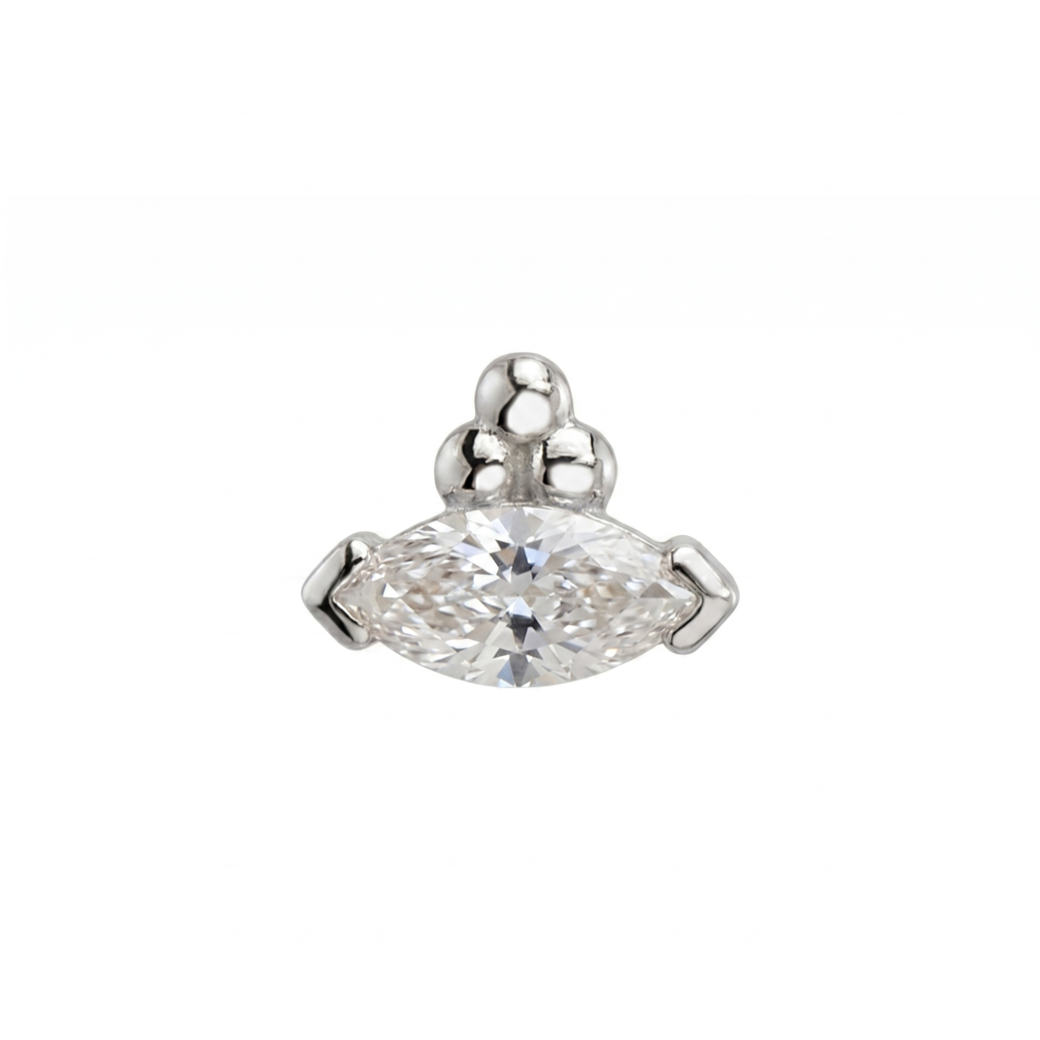 Marquise Tribead — 14k White Gold — BVLA piercing jewellery