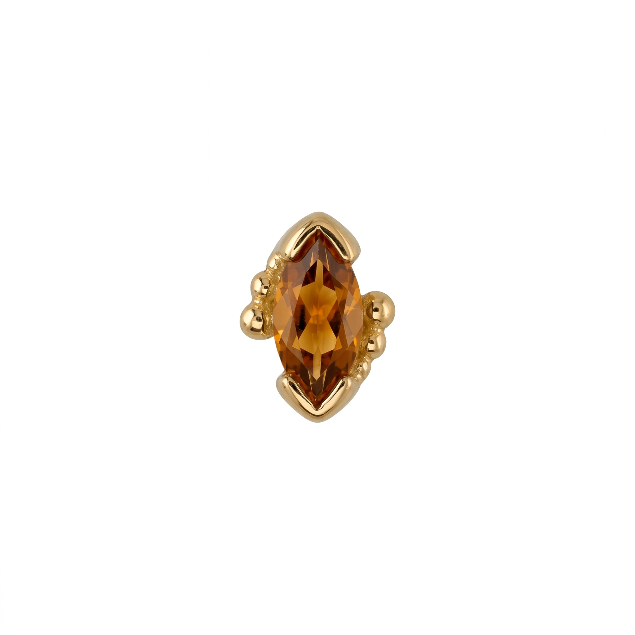 Beaded Marquise — 14k Yellow Gold — BVLA piercing jewellery