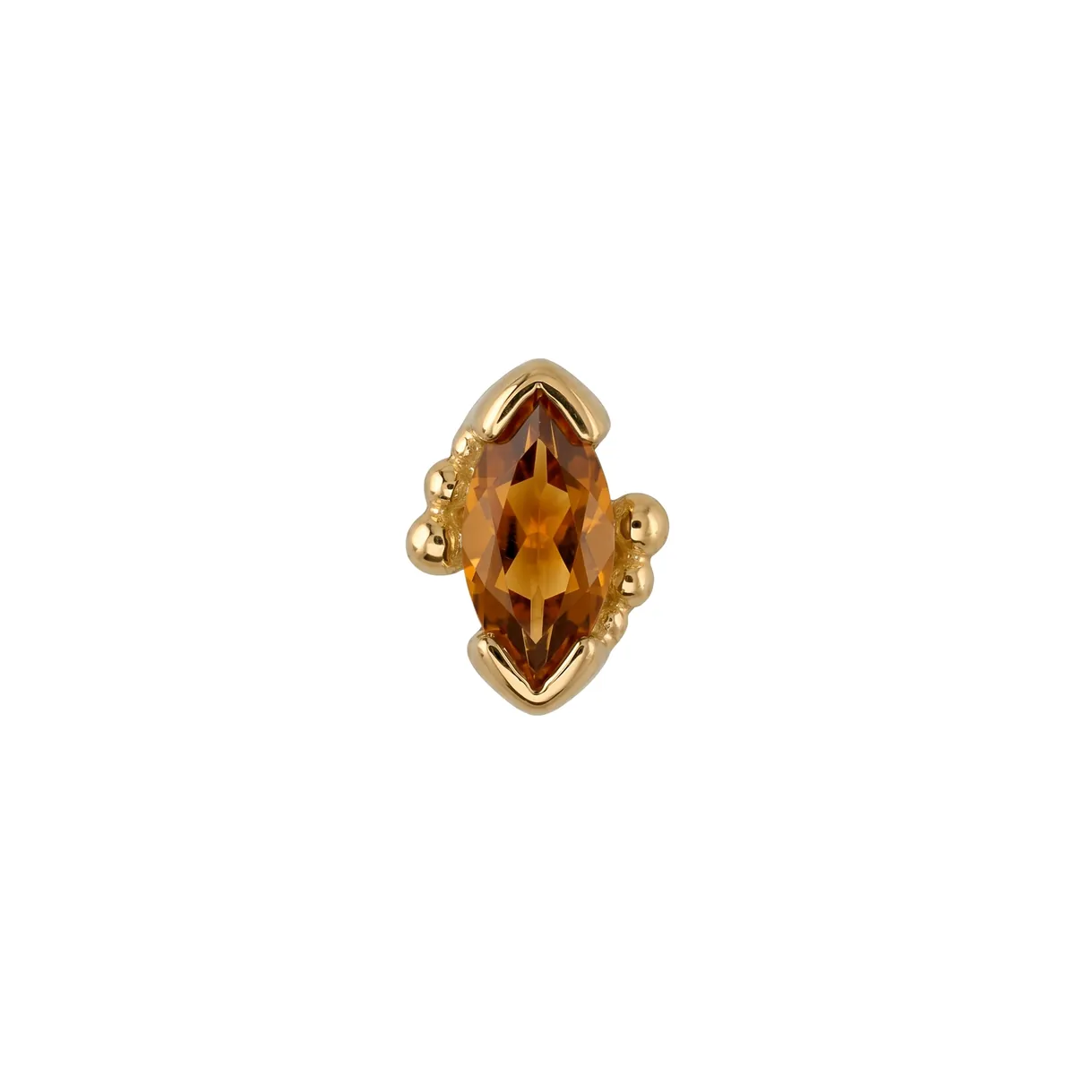Beaded Marquise — 14k Yellow Gold — BVLA piercing jewellery