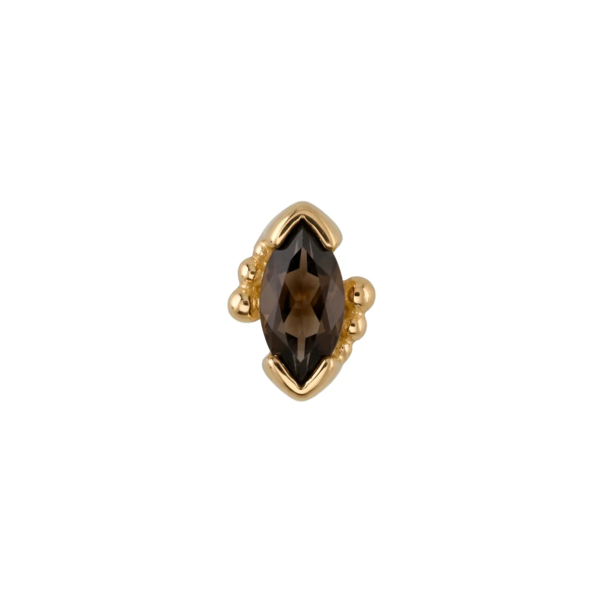 Beaded Marquise — 14k Yellow Gold — BVLA piercing jewellery