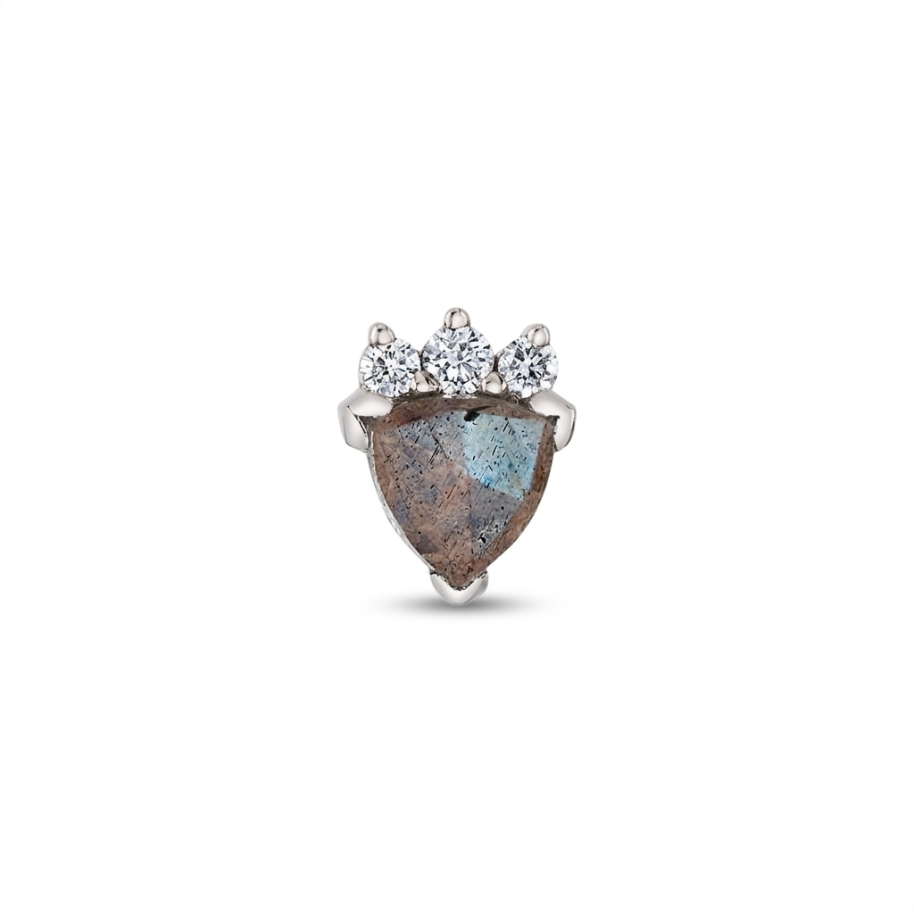 Micol — 14k White Gold — BVLA piercing jewellery