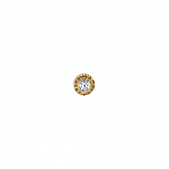 Pavé Circle — 14k Yellow Gold — BVLA piercing jewellery