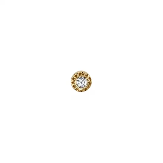 Pavé Circle — 14k Yellow Gold — BVLA piercing jewellery