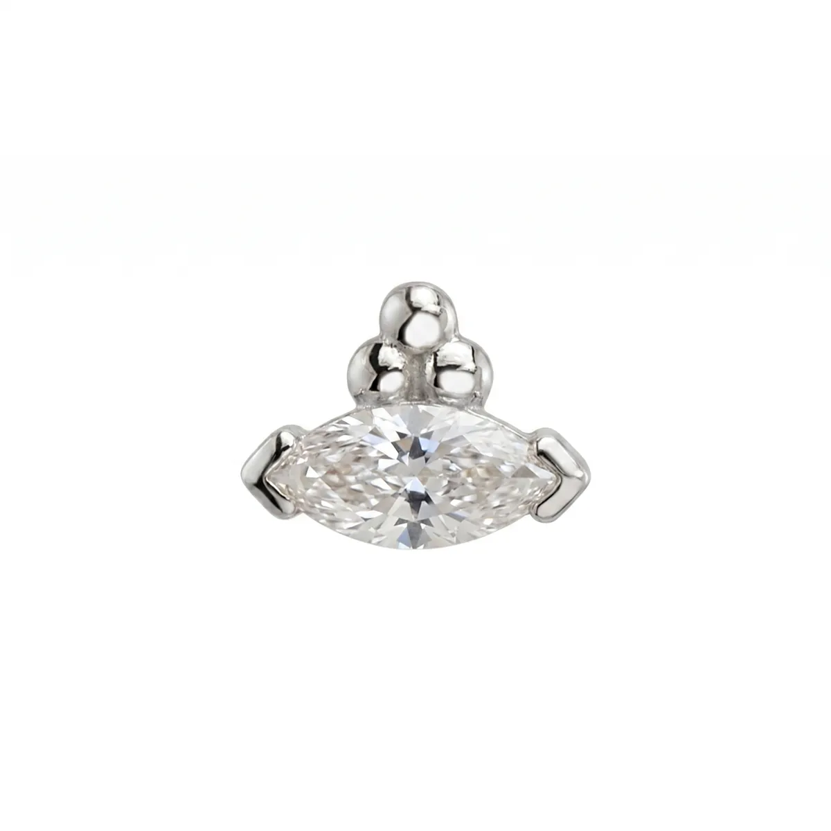 Marquise Tribead — 14k White Gold — BVLA piercing jewellery