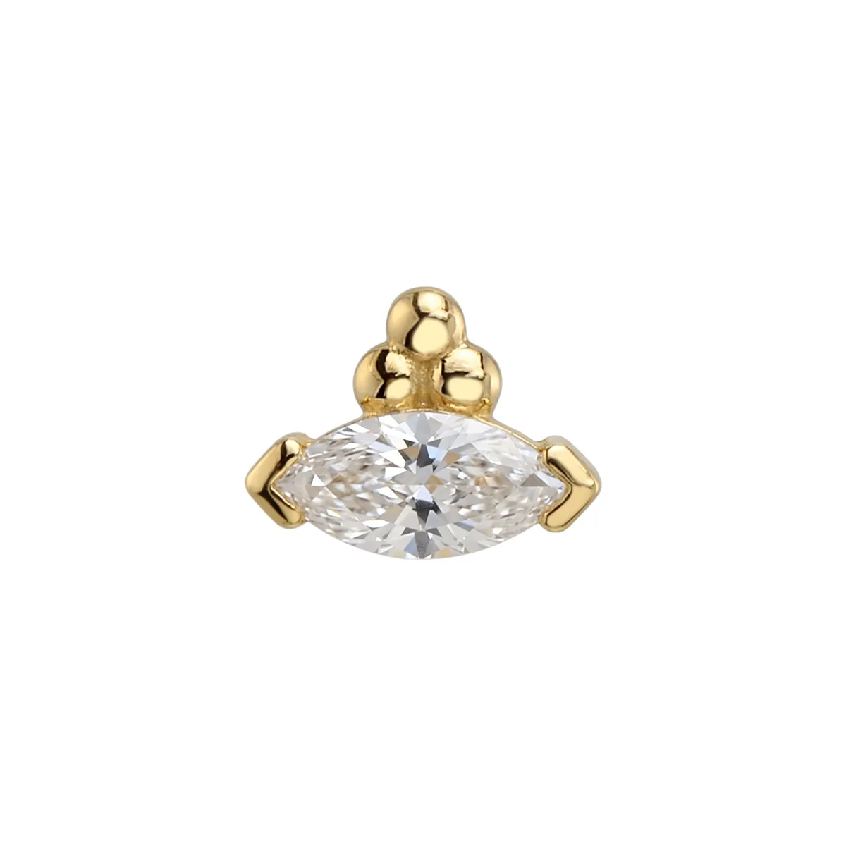 Marquise Tribead — 14k Yellow Gold — BVLA piercing jewellery