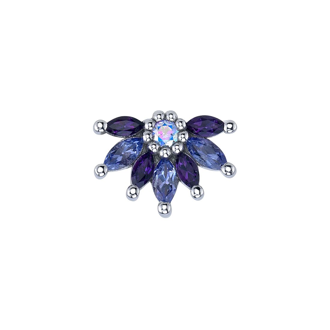Starling 8mm — 14k White Gold — BVLA piercing jewellery