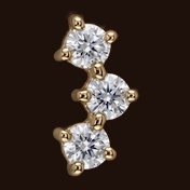 Muse, 14k yellow gold, 1.5mm white CZ