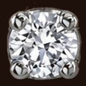 Round Four Prong Setting, 14k white gold, 2mm white CZ