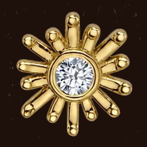 The Small Sunray, 14k yellow gold
