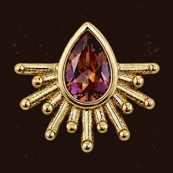 The Tiny Borderline, 14k yellow gold