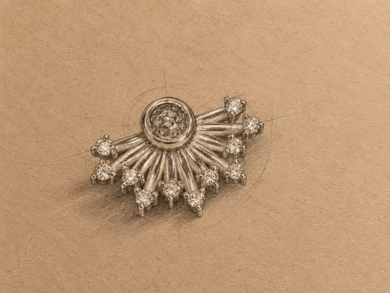 A piece drawn in pencil on kraft