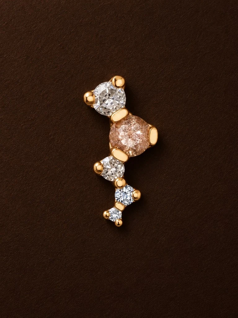 Ripple, 14k yellow gold, 2.5mm oregon sunstone faceted